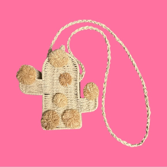 Accessories - Boho Cactus Pom crossbody bag